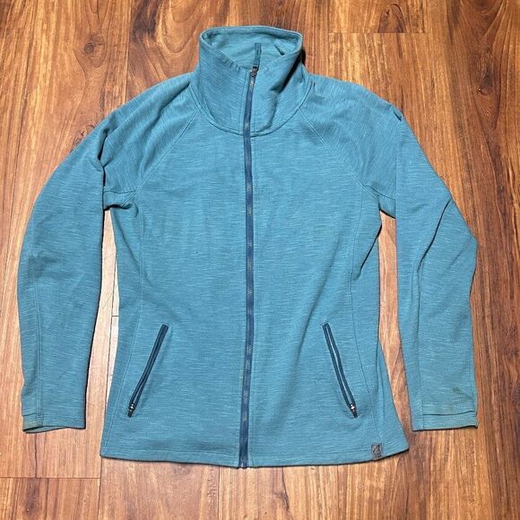 Vintage L.L. Bean Blue Marmaton Fleece Cotton Full Zip Jacket M - Picture 1 of 5